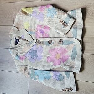 ETCETERA Floral Silk Blazer size 2